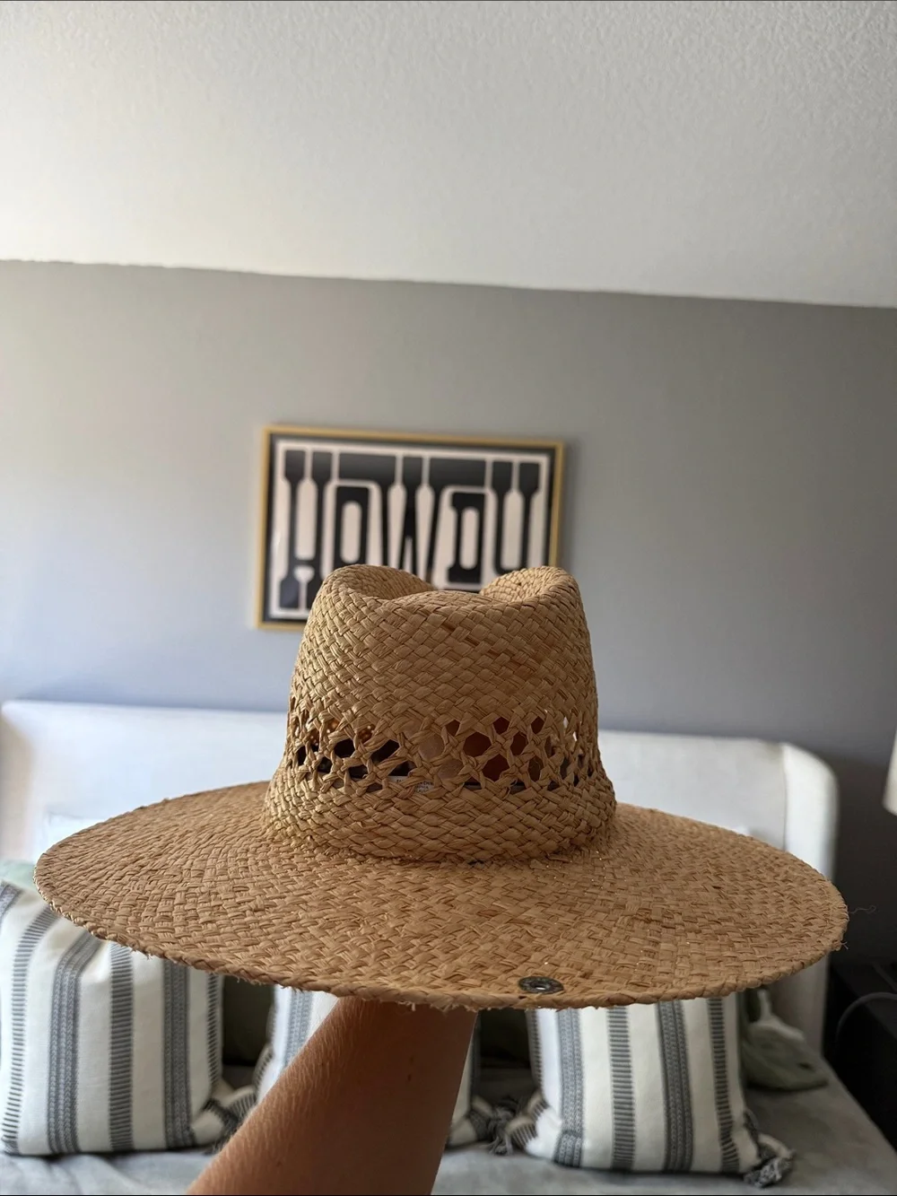 Raffia Wide-Brim Sun Hat - Natural